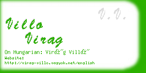 villo virag business card